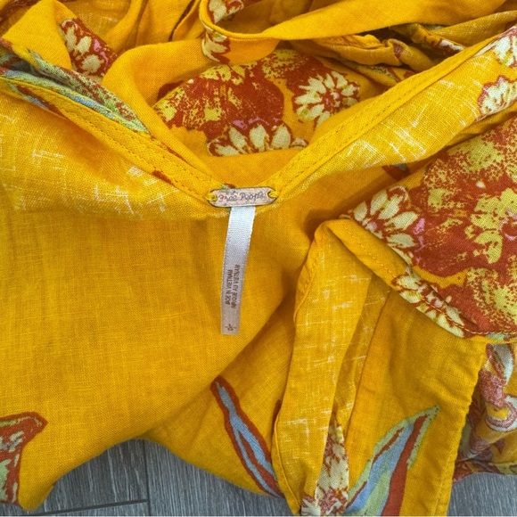 Free People Summer In Tulum Floral Printed Tunic Top Size Large - Picture 8 of 12